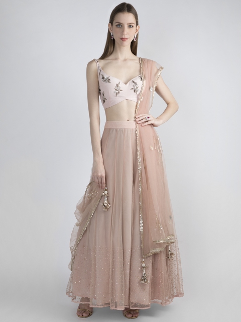 

Pernia Pop-Up Shop Pink Ready to Wear Lehenga & Blouse with Dupatta