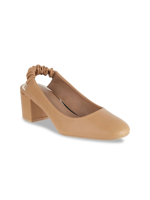

LEMON & PEPPER Women Beige Solid Pumps
