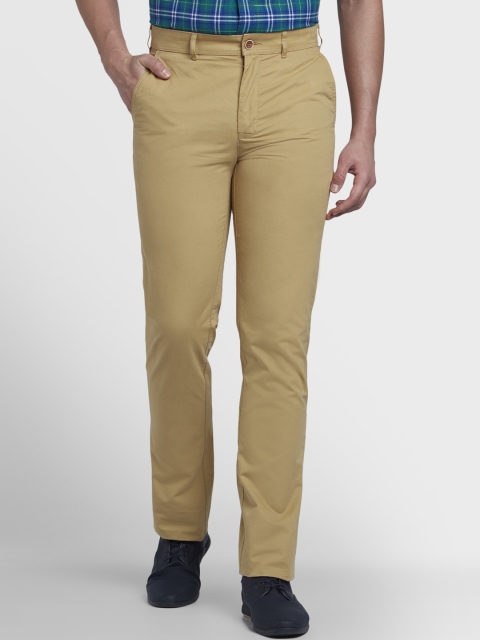 

ColorPlus Men Beige Regular Fit Solid Regular Trousers