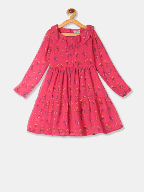 

Cherokee Girls Pink Printed Fit and Flare Dress