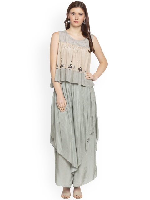 

Pernia Pop-Up Shop By SOUP BY SOUGAT PAUL Women Blue & Beige Printed Clothing Set