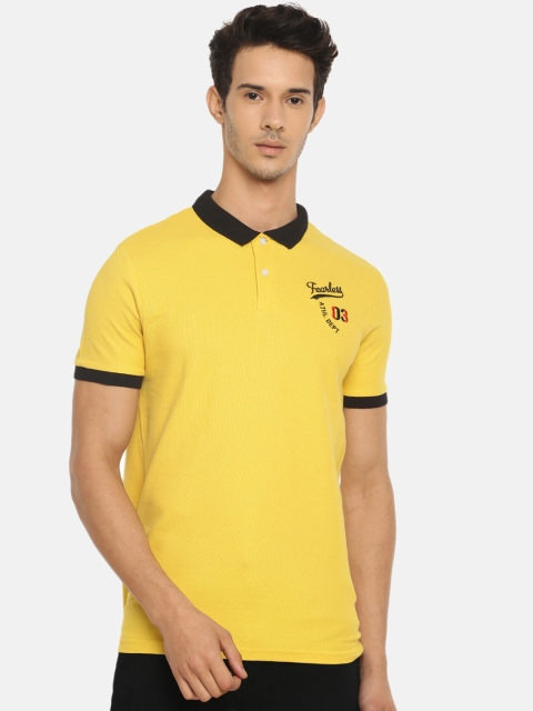 

BLISTON Men Yellow Solid Polo Collar T-shirt
