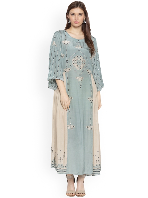 

Pernia Pop-Up Shop By SOUP BY SOUGAT PAUL Women Sea Green Printed A-Line Dress