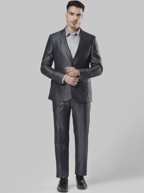 

Next Look Men Charcoal Grey Solid Single-Breasted 2 Piece Suit