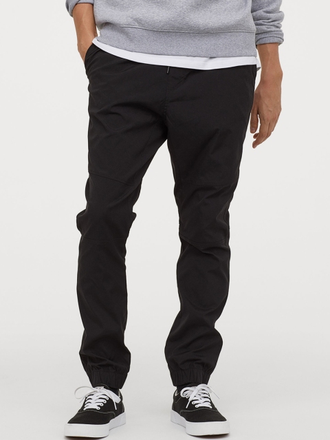 

H&M Men Black Joggers With A Sheen