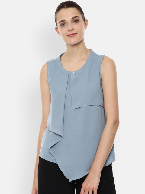 

Van Heusen Woman Grey Solid Top