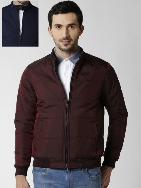 

Peter England Casuals Men Navy Blue Solid Reversible Padded Jacket