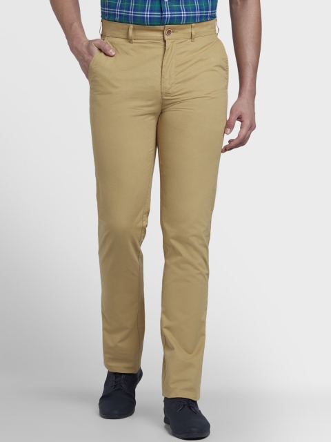 

ColorPlus Men Beige Regular Fit Solid Regular Trousers