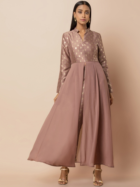 

INDYA Women Pink Printed Anarkali Kurta
