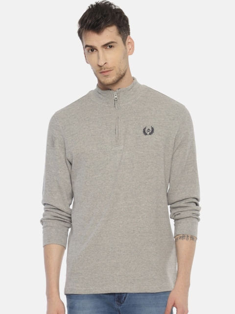 

Steenbok Men Grey Solid Sweatshirt