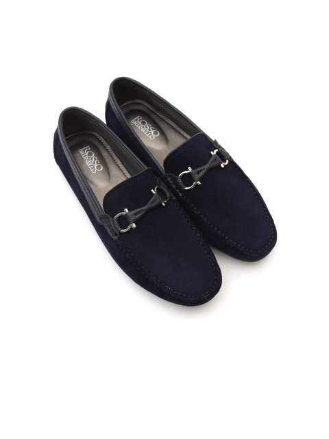 

ROSSO BRUNELLO Men Blue Solid Formal Loafers