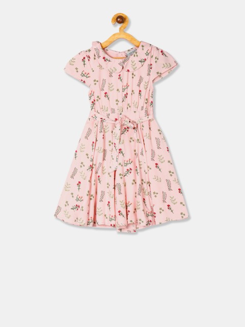 

Cherokee Girls Pink Printed Fit and Flare Dress