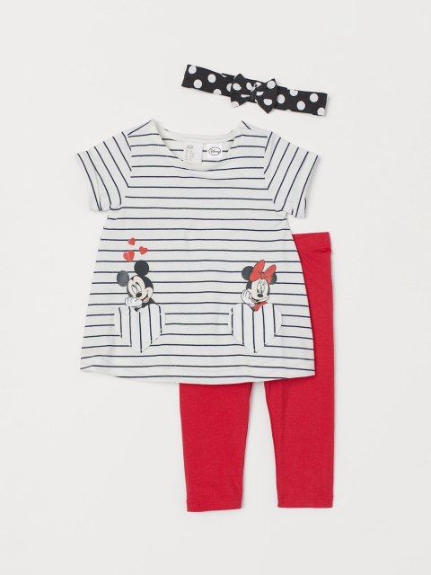 

H&M Girls 3-Piece Jersey Set, White