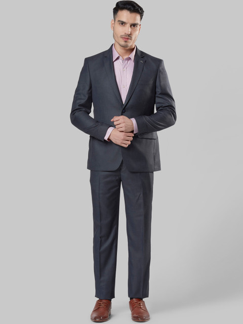 

Next Look Men Charcoal Grey Solid Single-Breasted 2 Piece Suit