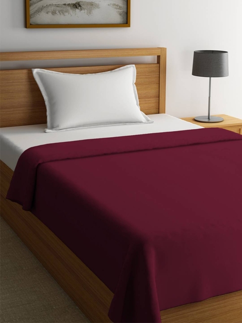 

STELLAR HOME Maroon Solid AC Room 210 GSM Single Bed Blanket