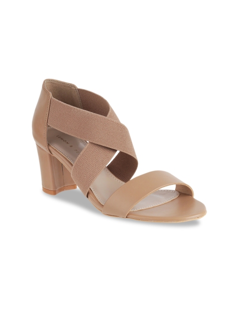 

LEMON & PEPPER Women Beige Solid Block Heels