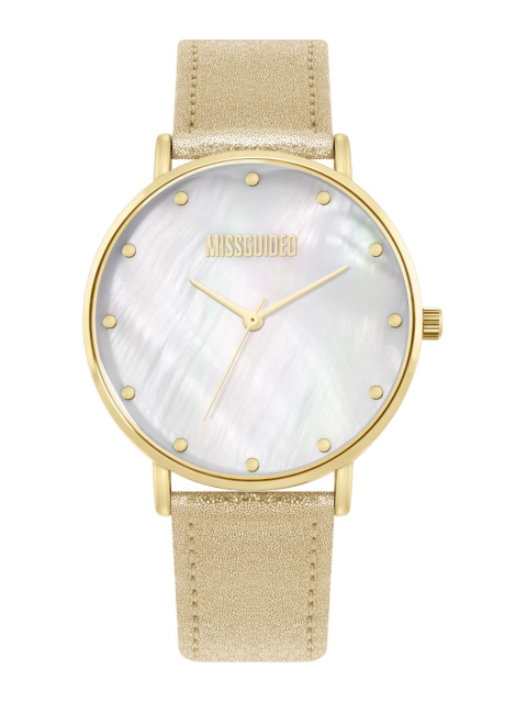 

Missguided Women White & Beige Analogue Watch MG014GG