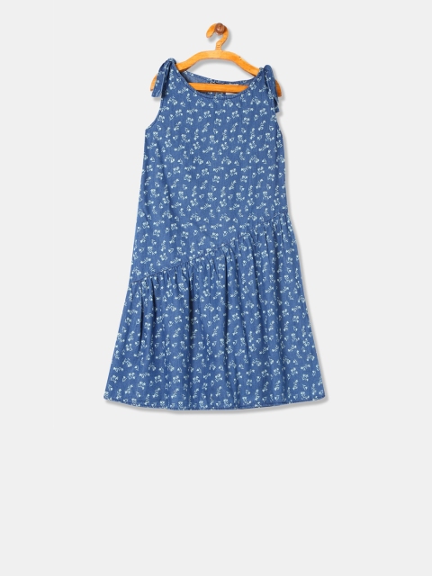 

Cherokee Girls Blue Printed Fit and Flare Dress