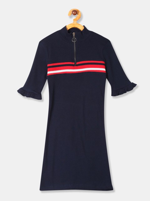 

Cherokee Girls Blue Striped T-shirt Dress