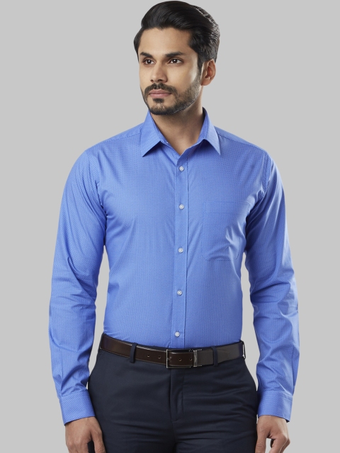 

Raymond Men Blue Slim Fit Printed Formal Shirt