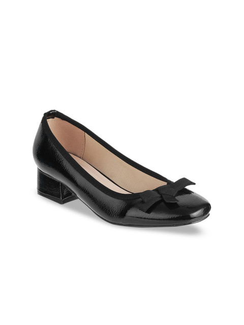 

LEMON & PEPPER Women Black Solid Pumps