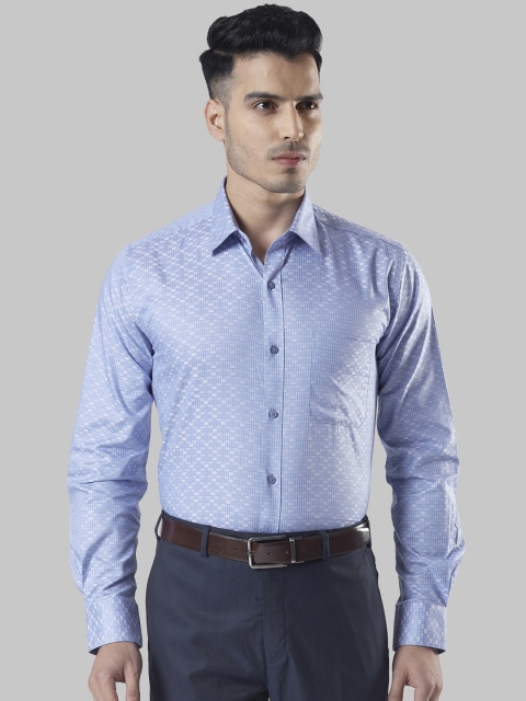 

Raymond Men Blue Regular Fit Printed Formal Shirt