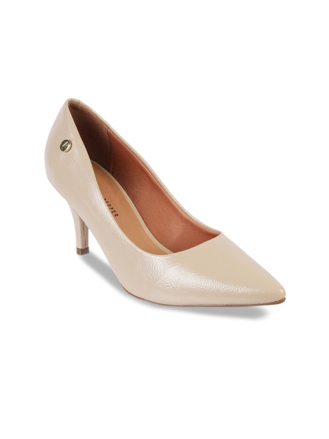 

LEMON & PEPPER Women Beige Solid Pumps