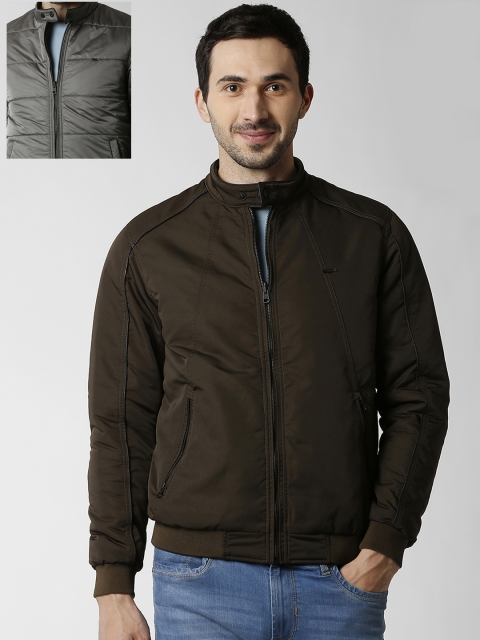 

Peter England Casuals Men Grey Solid Reversible Padded Jacket