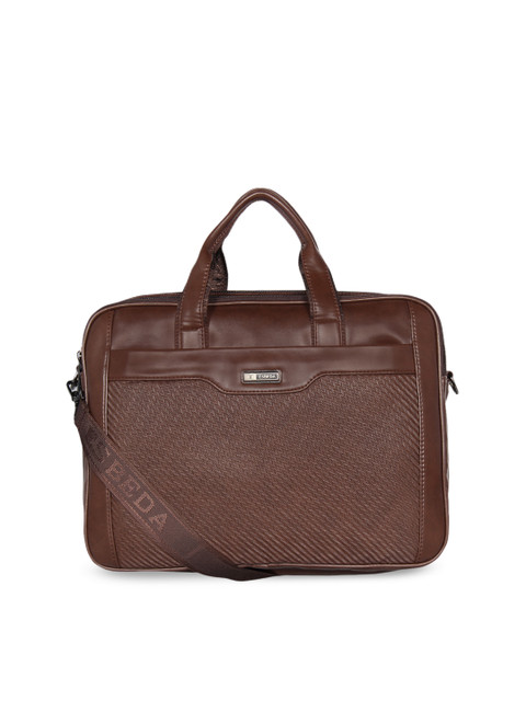 

ESBEDA Unisex Brown Textured Laptop Bag