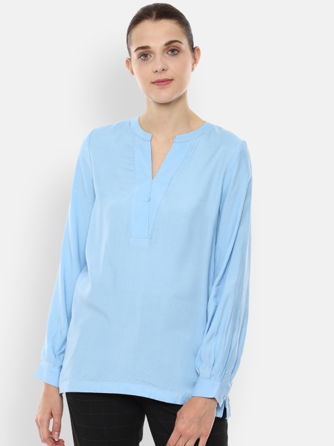 

Van Heusen Woman Blue Solid Top