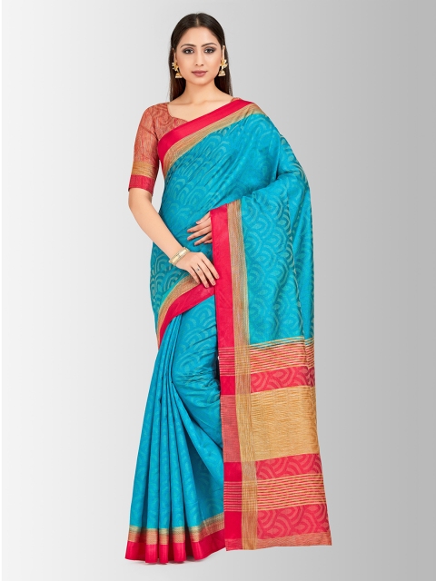 

MIMOSA Turquoise Blue Art Silk Woven Design Banarasi Saree