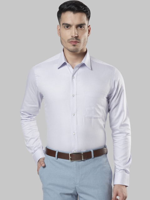 

Raymond Men Lavender Slim Fit Checked Formal Shirt