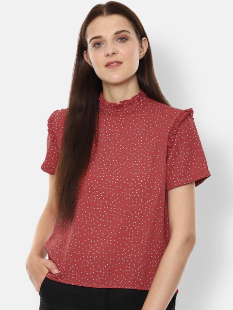 

Van Heusen Woman Red Printed Top