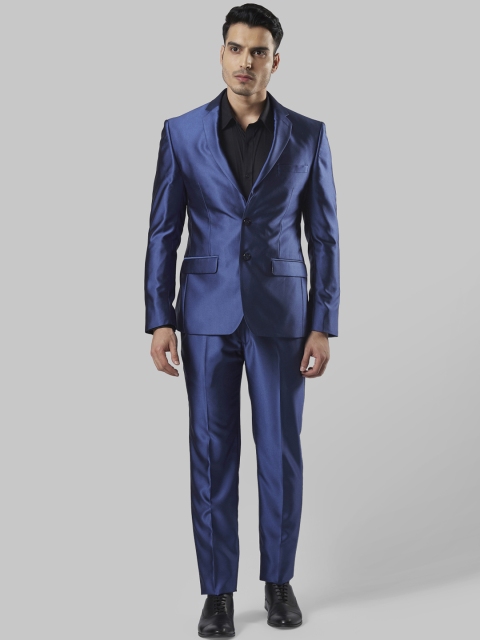 

Next Look Men Blue Solid Single-Breasted Super Slim-Fit 2 Piece Suit