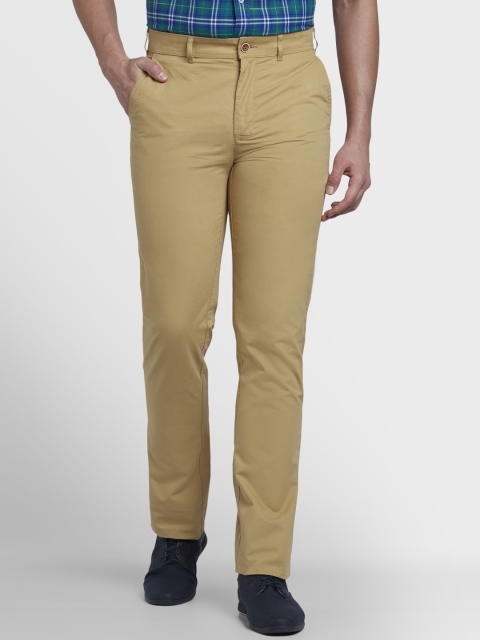 

ColorPlus Men Beige Regular Fit Solid Regular Trousers