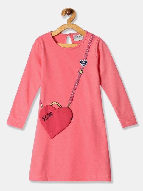 

Cherokee Girls Pink Solid T-shirt Dress