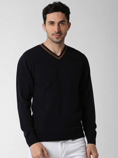 

Peter England Casuals Men Black Solid Pullover Sweater