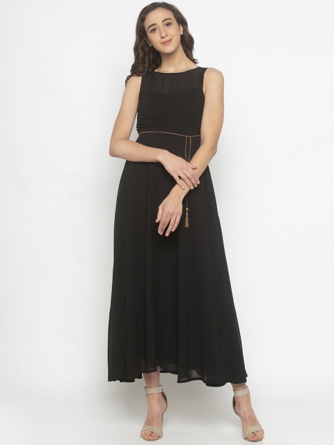 

Iti Women Black Solid Maxi Dress