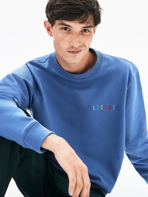 

Lacoste Men Blue Logo Embroidered Sweatshirt