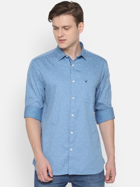 

Allen Solly Men Blue & Off-White Printed Slim Fit Casual Shirt
