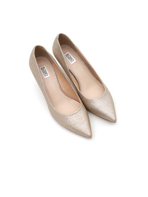 

ROSSO BRUNELLO Women Champagne-Toned Textured Slim Heels