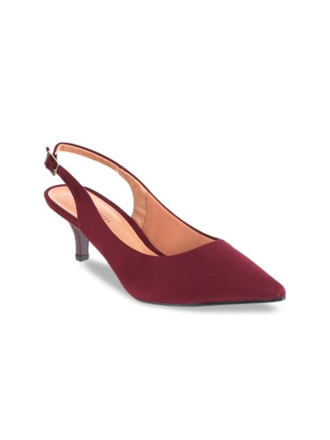 

LEMON & PEPPER Women Maroon Solid Pumps