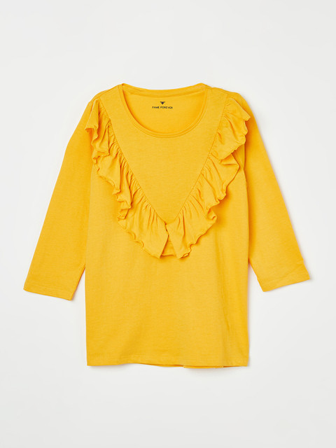 

Fame Forever by Lifestyle Girls Yellow Solid Top