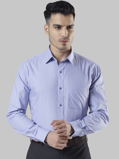 

Raymond Men Blue Slim Fit Printed Formal Shirt