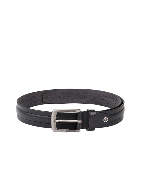 

WELBAWT Men Black Solid Leather Belt