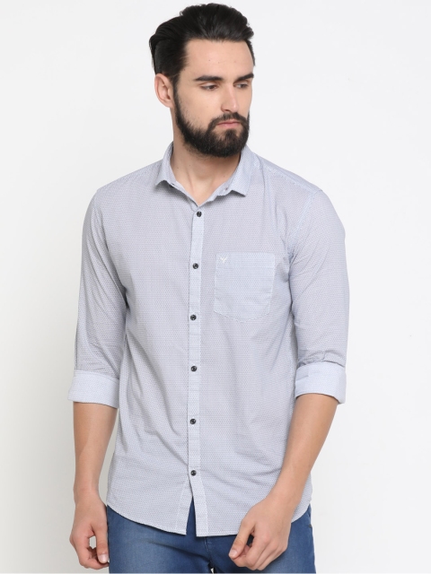 

SHOWOFF Men Blue Slim Fit Printed Casual Shirt