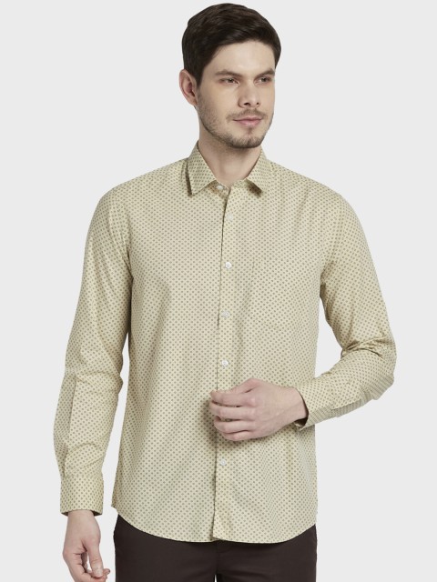 

ColorPlus Men Beige Tailored Fit Printed Casual Shirt