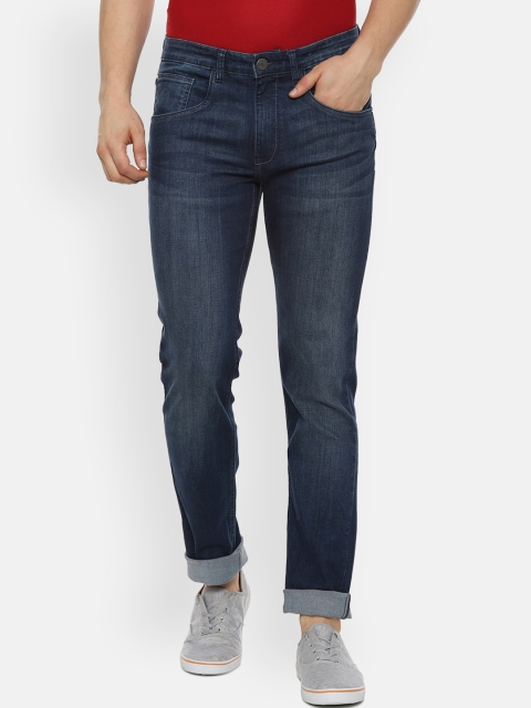 

V Dot Men Navy Blue Slim Fit Mid-Rise Clean Look Stretchable Jeans