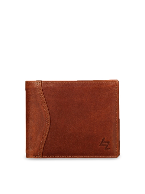 

Leather Zentrum Men Tan Brown Solid Two Fold Leather Wallet