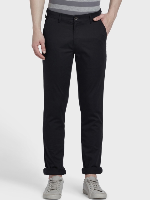 

ColorPlus Men Black Regular Fit Solid Regular Trousers